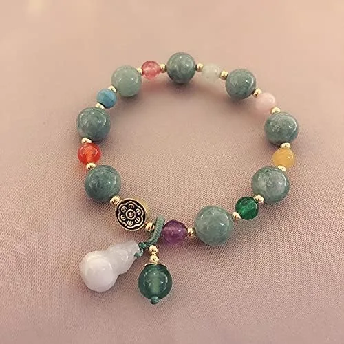 Vista 3 de Feng Shui - Pulsera china Wu LouHu Lou hecha a mano para salud y protección, Ágata