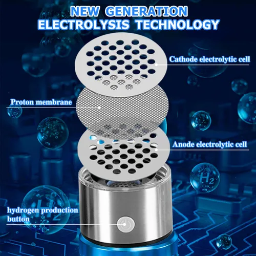 Vista 3 de H2next - Botella de agua de hidrógeno - Generador portátil recargable, 14 onzas, 6000+PPB agua de hidrógeno puro