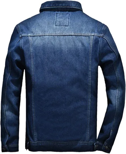 Vista 2 de DBM Slim Plus - Chaqueta de mezclilla de algodón con múltiples bolsillos para hombre