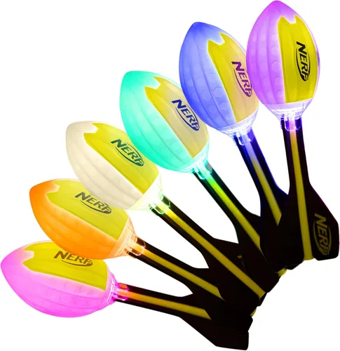 Vista 6 de Nerf Lightstrike Vortex Balón de espuma - Balón LED de vórtice suave que cambia de color para lanzamientos de larga distancia - Activado por impacto