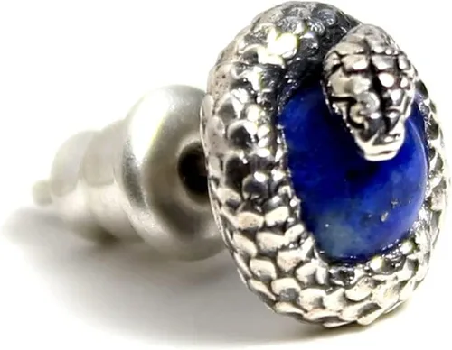 Vista 2 de COSUMOSU - Aretes de plata de ley 925 con forma de serpiente y dragón, 1 pieza para hombres y mujeres