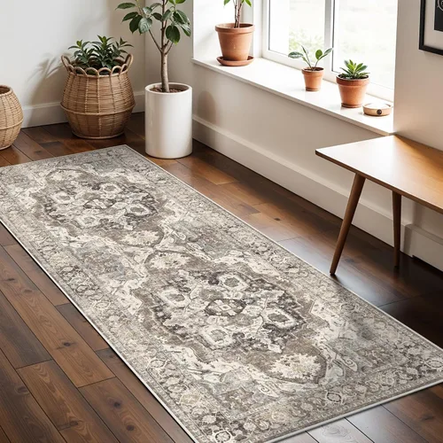 Vista 68 de YOUFORTONG Alfombra Lavable de 2 x 3 Pulgadas para Entrada: Alfombra Antideslizante Vintage para Interiores con Respaldo de Goma para Sala de Estar
