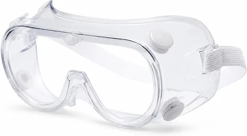 Vista 8 de Gafas de seguridad protectoras antivaho con lente transparente de visión amplia, ajustables para el polvo que se ajustan sobre las gafas