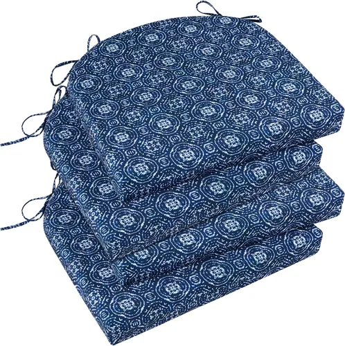 Vista 38 de Basic Beyond Juego de 4 cojines para sillas de exterior, cojines de exterior para muebles de patio, cojines resistentes al agua para sillas de patio
