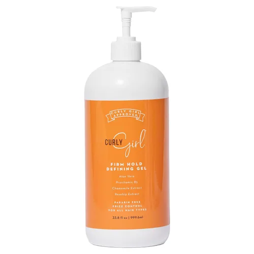 Vista 9 de Curly Girl Gel definidor de fijación firme para rizos, control de encrespamiento fuerte, sin parabenos, aloe vera, soluble en agua