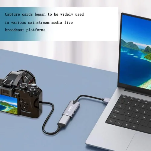 Vista 5 de Tarjeta de captura de video, dispositivo de captura de video HDMI 4K, 1080P HD 30fps Grabber de audio y video en vivo para juegos, transmisión