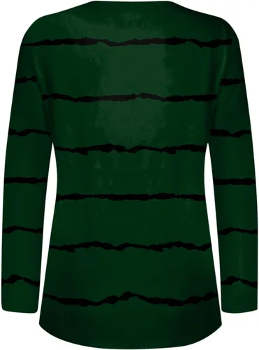 Vista 4 de Casual V Neck Sweatshirts for Women Button Up Henley Shirts Trendy Color Block Geometric Pullover Long Sleeve Workout Tops