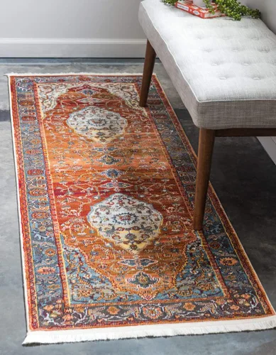 Vista 19 de Unique Loom Baracoa Collection - Alfombra Miramar (2' 2" x 3' 1", Celeste/Azul)