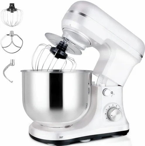 Vista 10 de Professional - Mezclador MK37A 500W, recipiente 5-Qt, 6 velocidades, con cabezal inclinado, máquina eléctrica para mezclar alimentos, Champán