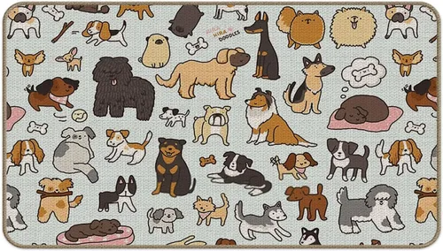 Vista 5 de Tapete de regalo de gato negro, tapete de bienvenida antideslizante de 30 x 17 pulgadas, tapete para puerta de gato, decoración de gato negro