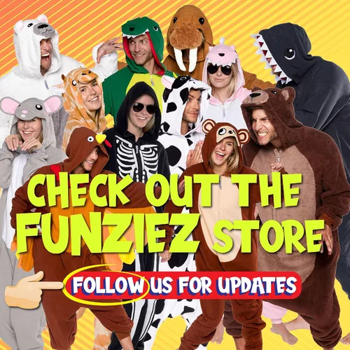 Vista 5 de Funziez! Mameluco de dinosaurio para adultos, disfraz de Halloween T-Rex, traje de cosplay de una pieza de dinosaurio de felpa para adultos, mujeres
