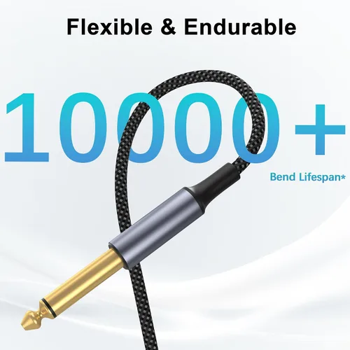 Vista 6 de [Usado] USB C 0.138 in y Lightning a Dual 0.250 in 1/4" TS Mono Stereo Y-Cable, 3 en 1 Dual 1/4 pulgadas Cable de audio compatible