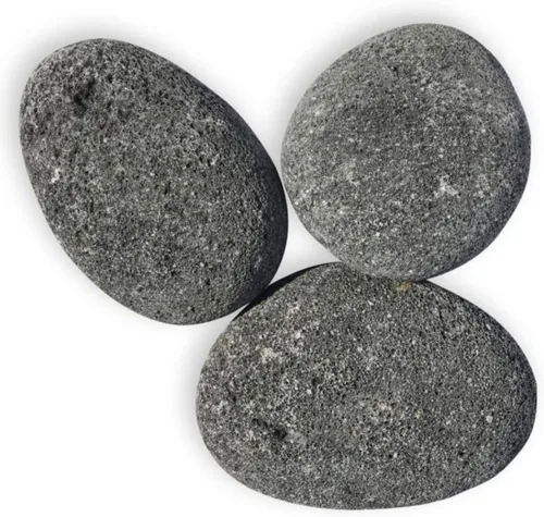 Vista 6 de American Fireglass Pequeña piedra de lava gris (1/2" - 1") Bolsa de 10 lb