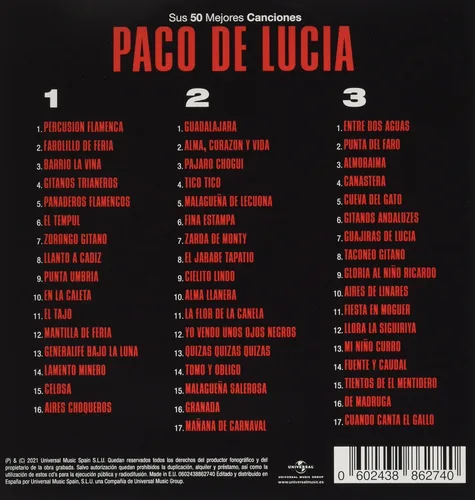 Vista 2 de Sus 50 Mejores Canciones Paco De Lucia