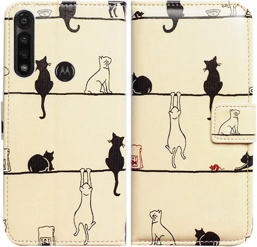 Vista 9 de Bcov Funda para Moto G Power 2020, Motorola G Power, funda de piel con tapa y soporte para ranura para tarjeta y soporte para Motorola Moto G Power