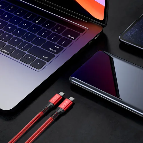 Vista 6 de Cable Thunderbolt 4 de 240 W de 3 pies, cable USB C Thunderbolt 4 para monitor compatible con transferencia de datos de 40 Gbps y video único