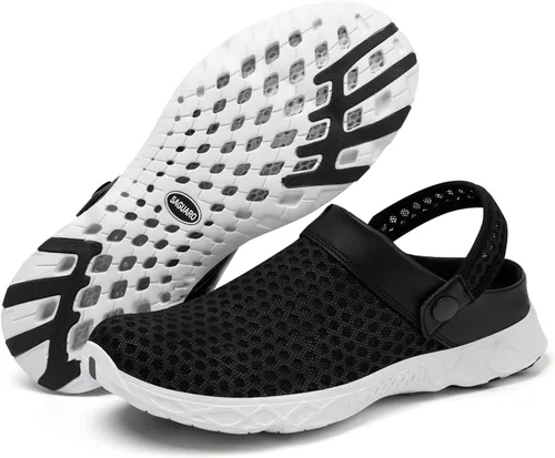 Vista 16 de SAGUARO - Zapatos de jardín de secado rápido para hombre y mujer, ligeros y transpirables. Zuecos de jardinería, sandalias de agua y malla
