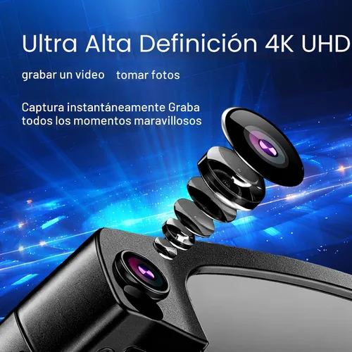 Vista 3 de Lentes inteligentes Ai con cámara y Bluetooth, grabación de video HD de 8 MP, traducción en tiempo real, con lentes que cambian