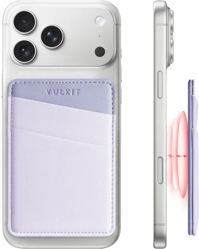Vista 10 de VULKIT Cartera magnética para teléfono MagSafe, bloqueo RFID, cartera con tarjetero para iPhone serie 16/15/14/13/12 y funda para teléfono