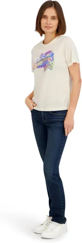 Vista 4 de Spyder Camiseta de manga corta con estampado floral de puesta de sol para mujer Perla
