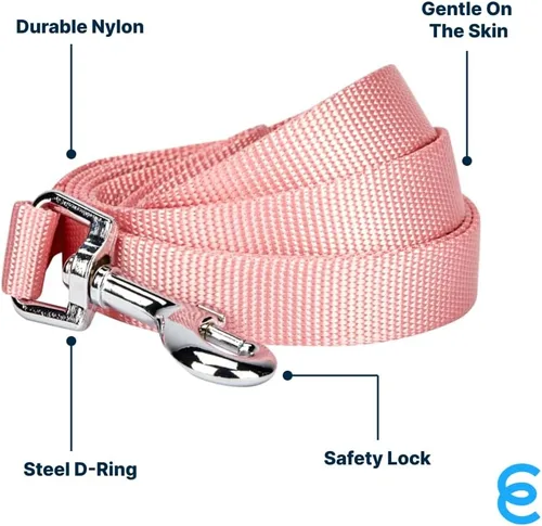 Vista 98 de Blueberry Pet - Correa Essentials clásica para perro con más de 20 colores, duradera, doble asa y de cuerda