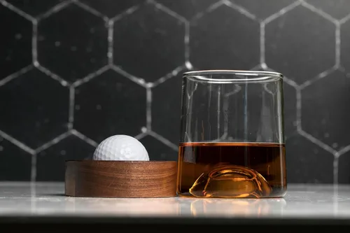 Vista 8 de Posavasos de golf personalizados y vasos de whisky: accesorios para hombres y mujeres golfistas; cesta de vacaciones fresca para hombres y mujeres