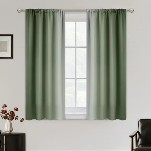 Vista 75 de SimpleHome Cortinas Pequeñas Negras Impermeables con Bolsillo para Barra Suave para Cocina, Cortinas Impermeables con Bolsillo para Barra