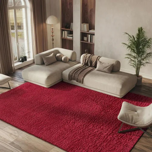 Vista 22 de SAFAVIEH Madrid Shag Collection - Alfombra decorativa, 4 x 6 pies, diseño liso, no desprende pelusa y de fácil cuidado, 1.6 pulgadas de grosor