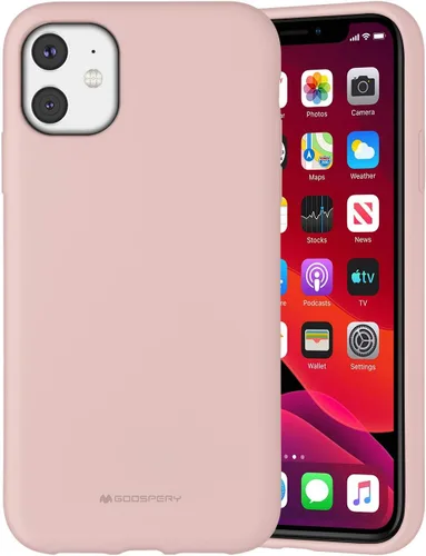 Vista 9 de GOOSPERY Funda de silicona líquida para Apple iPhone 11 (6.1 pulgadas), funda protectora de goma con forro de microfibra suave (gris lavanda)