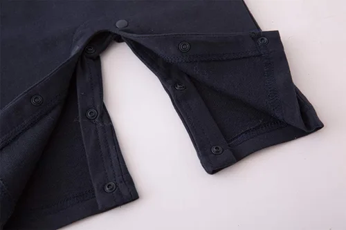 Vista 5 de stylesilove. com Mameluco de algodón marinero marino para bebé niño con sombrero y corbata 3 piezas traje de vacaciones