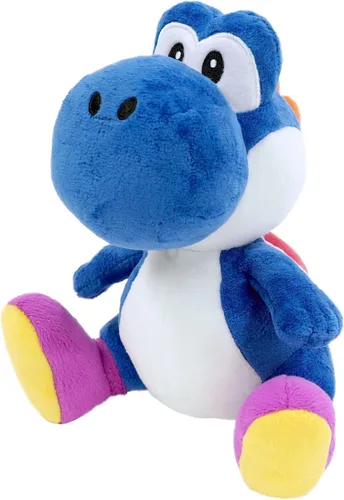 Vista 4 de Sanei Super Mario All Star Collection Yoshi - Peluche pequeño, Azul