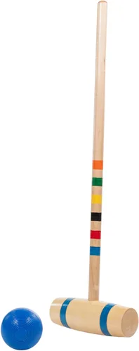 Vista 3 de Framco Classic Amish Made - Juego de croquet de madera de arce para 6 jugadores, cabeza sólida