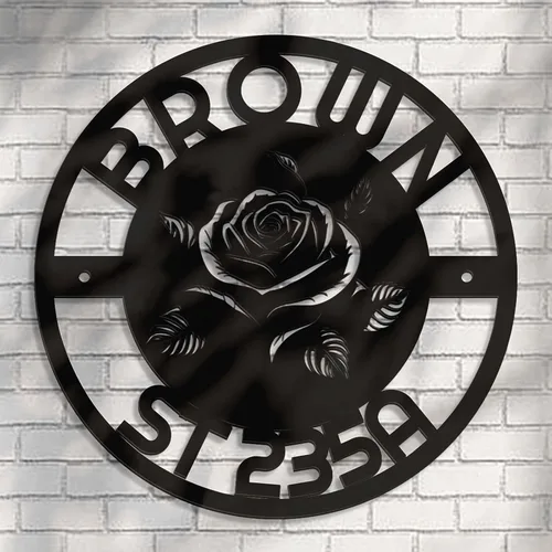 Vista 8 de Letreros de metal personalizados, letrero de metal con nombre personalizado, decoración de pared de animales, arte de pared de metal, letrero