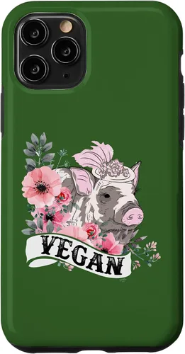 Vista 10 de iPhone 14 Vegan Pig Beautiful Vegan Lover Costume Case