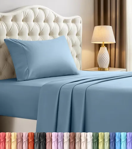 Vista 100 de Utopia Bedding - Juego de sábanas de microfibra cepillada, resistente al encogimiento y a la decoloración, de fácil cuidado, 3 piezas, tamaño Beige