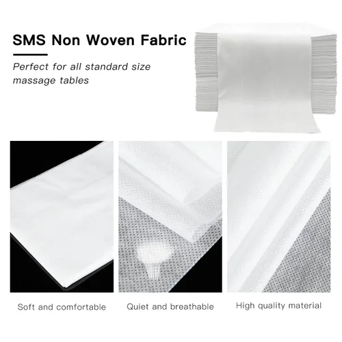 Vista 5 de 100 piezas de sábanas desechables, sábanas desechables para mesa de masaje, fundas de cama desechables para spa, cera de pestañas, sala de tatuajes