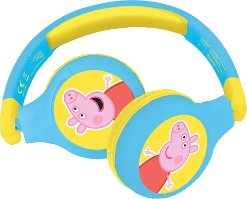 Vista 7 de LEXiBOOK - Auriculares inalámbricos recargables 2 en 1 con luces - Sonido estéreo, inalámbrico con cable, plegable, ajustable, luces LED - HPBTKT