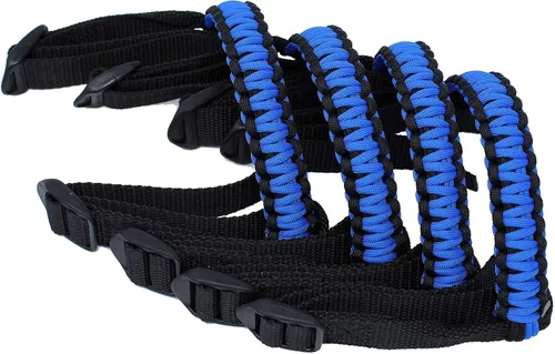 Vista 11 de BubbasGarageTv - Asas de Agarre de Paracord para Jeep Wrangler/Gladiator CJ YJ TJ JK JL JT (Verde Lima)