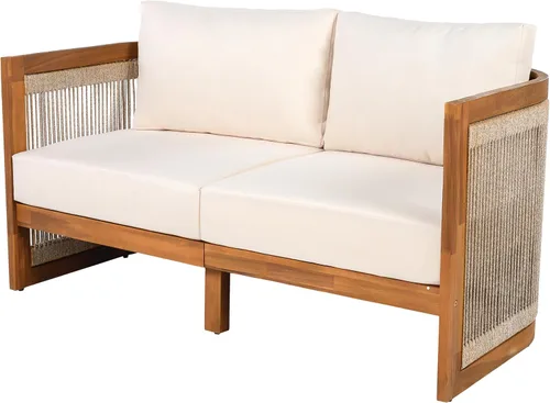 Vista 11 de Christopher Knight Home Nesbit - Juego de muebles de patio de 8 plazas con cojín extraíble, juego de conversación de madera de acacia