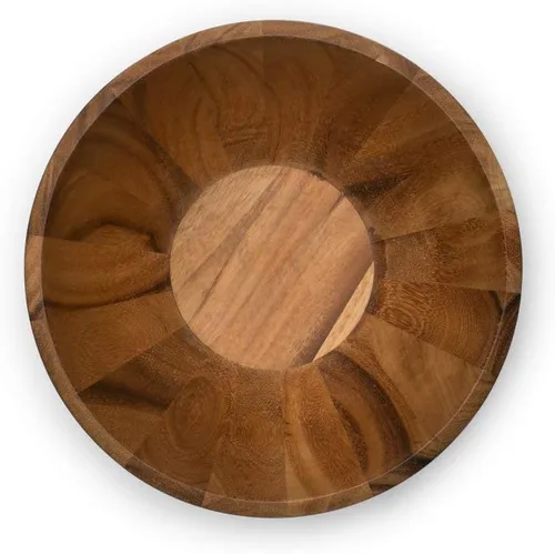 Vista 3 de Ironwood Gourmet Ensaladera de madera extra grande, madera de acacia, 12 x 12 x 7.25