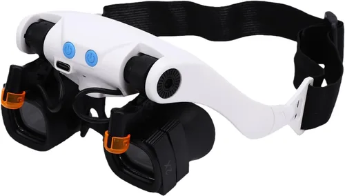 Vista 7 de Lupa de diadema con luz LED, lentes intercambiables manos libres 13X