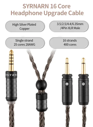 Vista 4 de Cable equilibrado de 0.098 pulgadas compatible con auriculares Focal Clear MG, Stellia, Celestee, Elear, Elegia, Elex, Radiance para cable focal