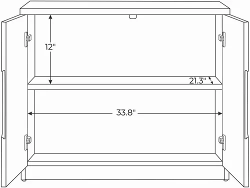 Vista 9 de ZURI Hayes Modern - Gabinete para impresora de almacenamiento de 2 puertas, madera clara