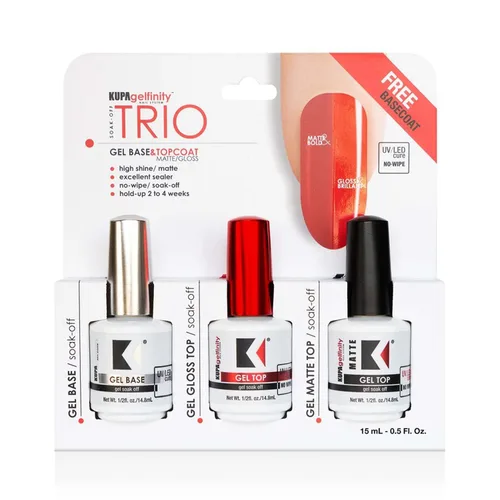 Vista 13 de KUPA GelFinity - Capa base de gel, enlace adhesivo superior para esmalte de uñas de larga duración, base profesional de inmersión UV/LED, 0.5 onzas