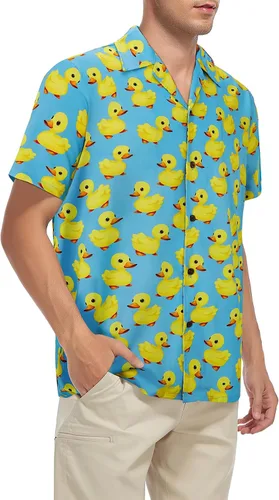 Vista 97 de Camisa hawaiana para hombre, con estampado floral, cómoda, con botones, casual, manga corta, ropa de playa para hombre