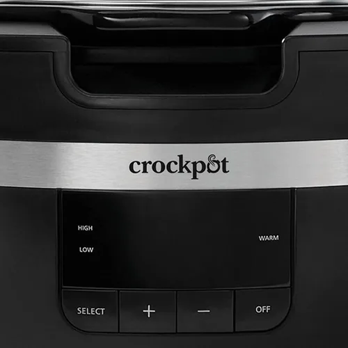 Vista 5 de Crock-Pot Thermoshield - Olla de cocción lenta con asas de fácil transporte, olla de cocción lenta manual de 6 cuartos de galón, color negro