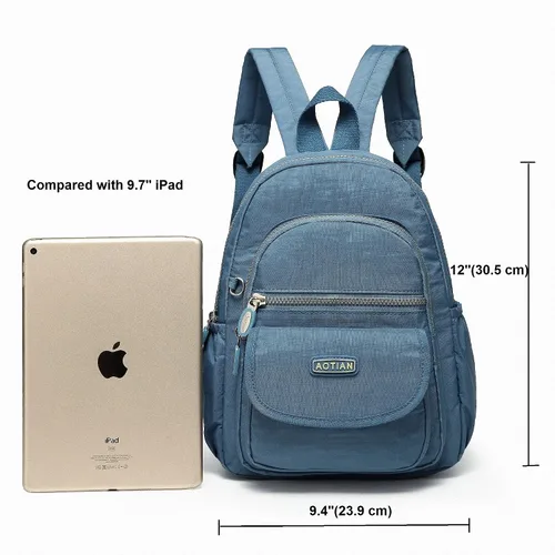 Vista 2 de AOTIAN Mini mochilas de nailon para mujer, casual, ligera, pequeña mochila para niñas