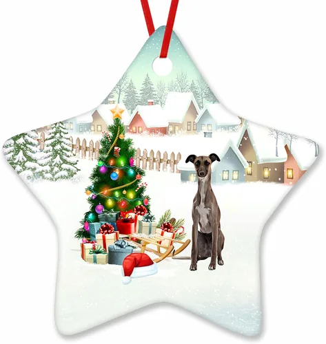Vista 120 de Prezzy Airedale Terrier - Adorno para decoración de árbol de Navidad, regalos lindos para amantes de los perros, para familiares y amigos, nuevo