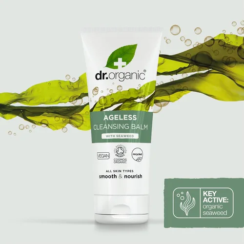 Vista 5 de Dr. Organic Ageless - Bálsamo limpiador con algas marinas Hidratante, suave, elimina impurezas, certificado orgánico, libre de parabenos y SLS