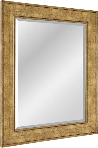 Vista 9 de Head West Espejo de pared con marco biselado texturizado pavé de 29 x 35 pulgadas, espejos de pared rectangulares decorativos para fregadero